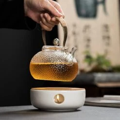 ConBlom Keramische Theepot, Warmer, Theewarmer, Koffiewarmer, Stoofje, Met Kurk-stoofje, Theepot Basis, Theefornuis, Melkwarmer Voor Thuis, Café, Theemelk (zonder Kaars En Theepot) -Babyproducten 1200x1200 704