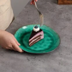 Merkloos Combiservies, 24-delig Coco Tafelservies Van Aardewerk, Raku Glazuur Effect Serviesset, Bevat Mueslikommen, Dessertborden En Dinerborden Voor 8 Personen In Vintage Look, Groen -Babyproducten 1200x1200 713