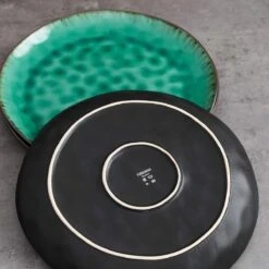 Merkloos Combiservies, 24-delig Coco Tafelservies Van Aardewerk, Raku Glazuur Effect Serviesset, Bevat Mueslikommen, Dessertborden En Dinerborden Voor 8 Personen In Vintage Look, Groen -Babyproducten 1200x1200 716