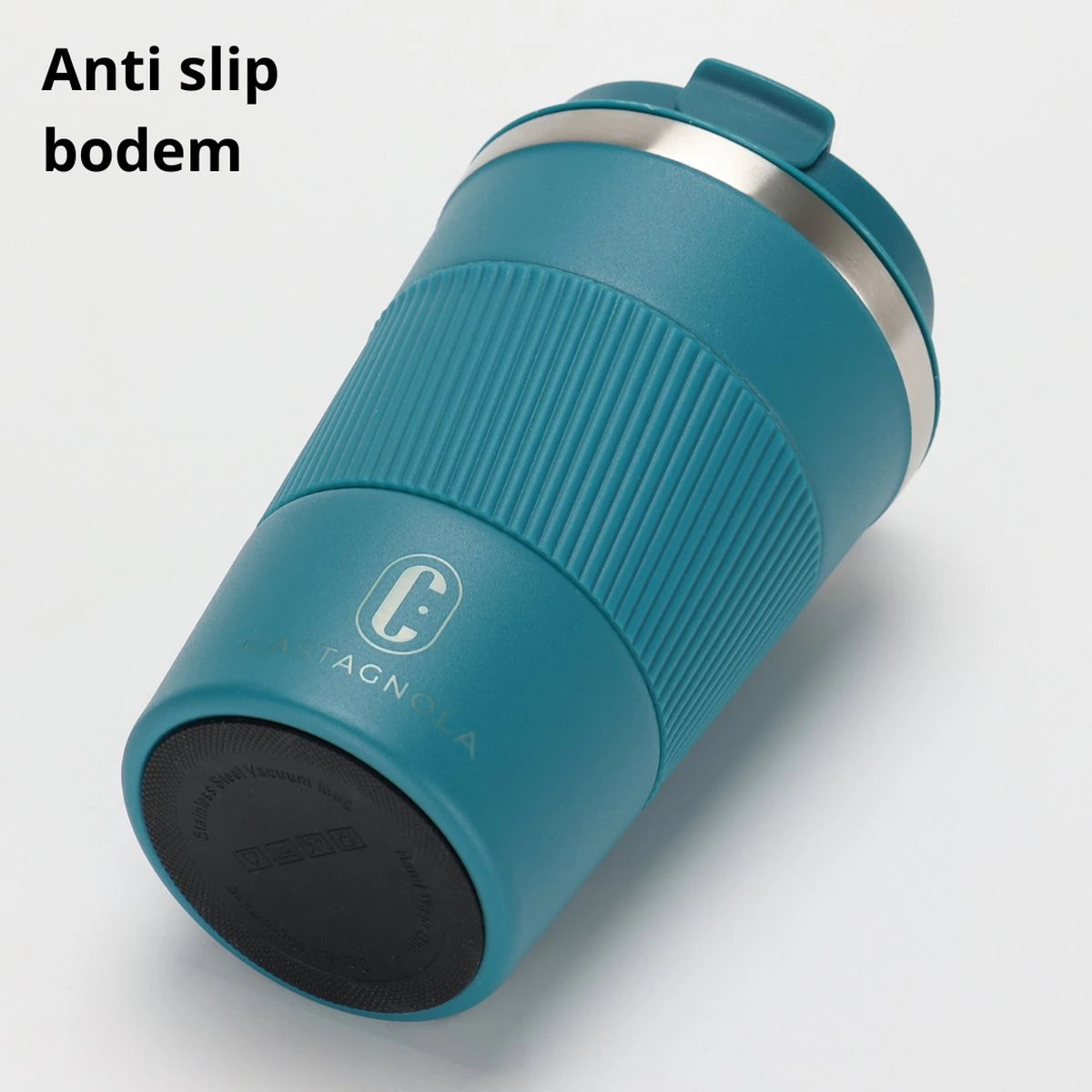 Castagnola Design RVS Koffiebeker To Go - Blauw - 380ml - Thermosbeker - Theebeker 4 Castagnola Design RVS Koffiebeker To Go - Blauw - 380ml - Thermosbeker - Theebeker - Afbeelding 4