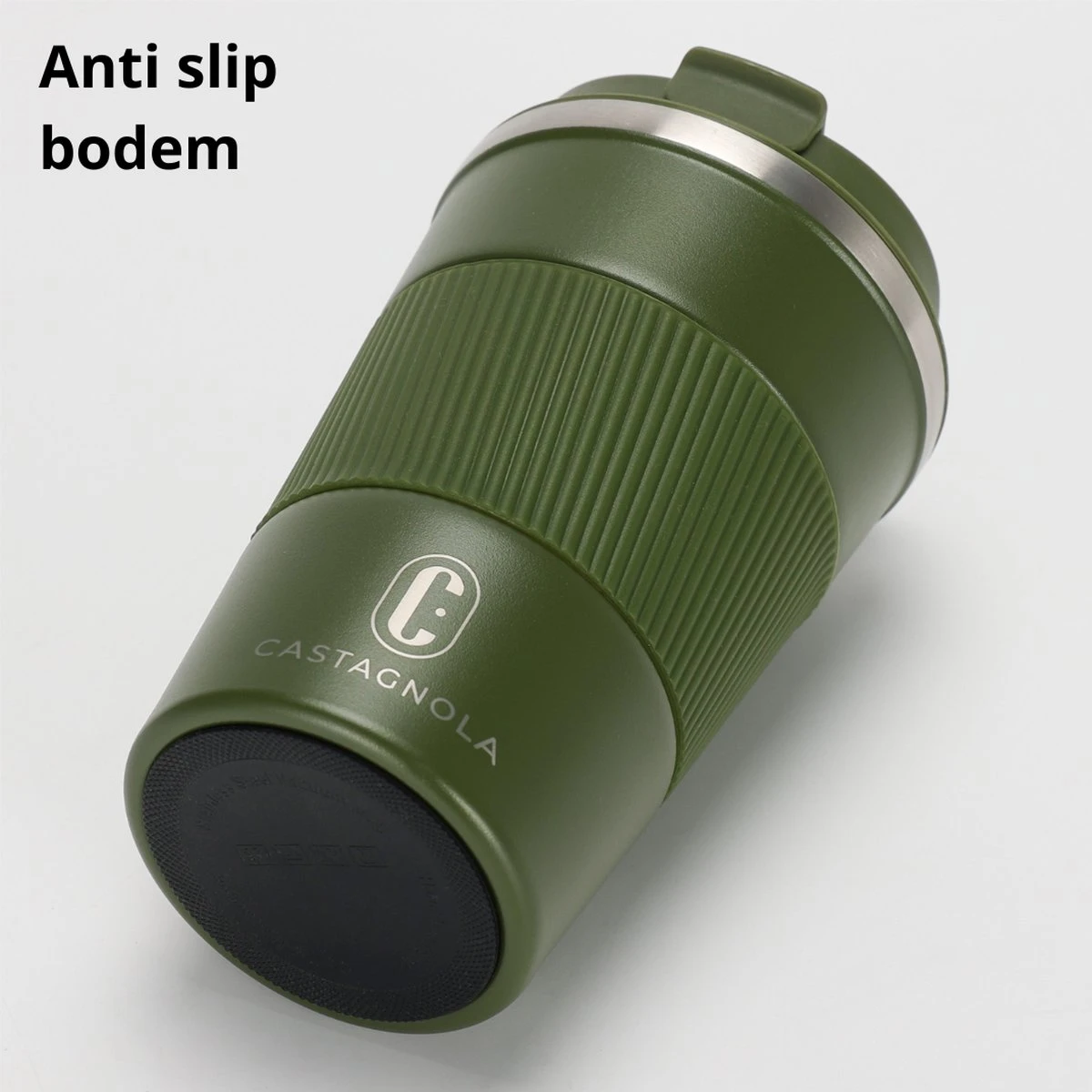 Castagnola Design RVS Koffiebeker To Go - Groen - 380ml - Thermosbeker - Theebeker 4 Castagnola Design RVS Koffiebeker To Go - Groen - 380ml - Thermosbeker - Theebeker - Afbeelding 4