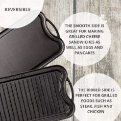 Nuovva Dubbelzijdig Gietijzeren Grillplaat - 50cm X 26cm -Babyproducten 1200x1200 78