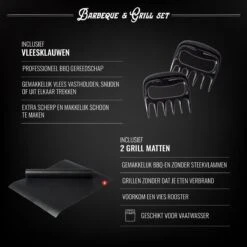 Mountain Jack® 40-Delige Luxe BBQ Grill Accessoires Set In Roestvrij Staal – Barbecue Gereedschap – Tangenset, Vlees Thermometer, Vleestang, Borstel, Spiezen, Vleesmes, Vleesvork 17 Mountain Jack® 40-Delige Luxe BBQ Grill Accessoires Set In Roestvrij Staal – Barbecue Gereedschap – Tangenset, Vlees Thermometer, Vleestang, Borstel, Spiezen, Vleesmes, Vleesvork -Babyproducten 1200x1200 834