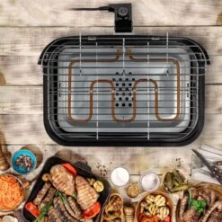 Princess 112252 Hybride Barbecue – Elektrische BBQ - Tafelmodel - 2000W - 44x 29cm - Gebruik Elektrisch Of Met Kolen -Babyproducten 1200x1200 884