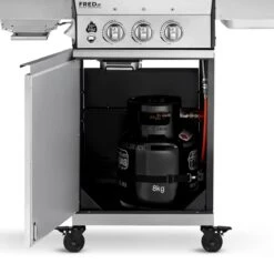 Burnhard Gas BBQ FRED JR. Deluxe - 2 Branders - Incl. Keramische Infraroodbrander & Afdekhoes - Deluxe -Babyproducten 1200x1200 889