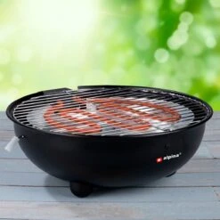 Alpina Elektrische BBQ - Tafel-Barbecue - Geen Rook - Binnen Barbecueën - 1250W - Ø 30 Cm - Zwart -Babyproducten 1200x1200 898