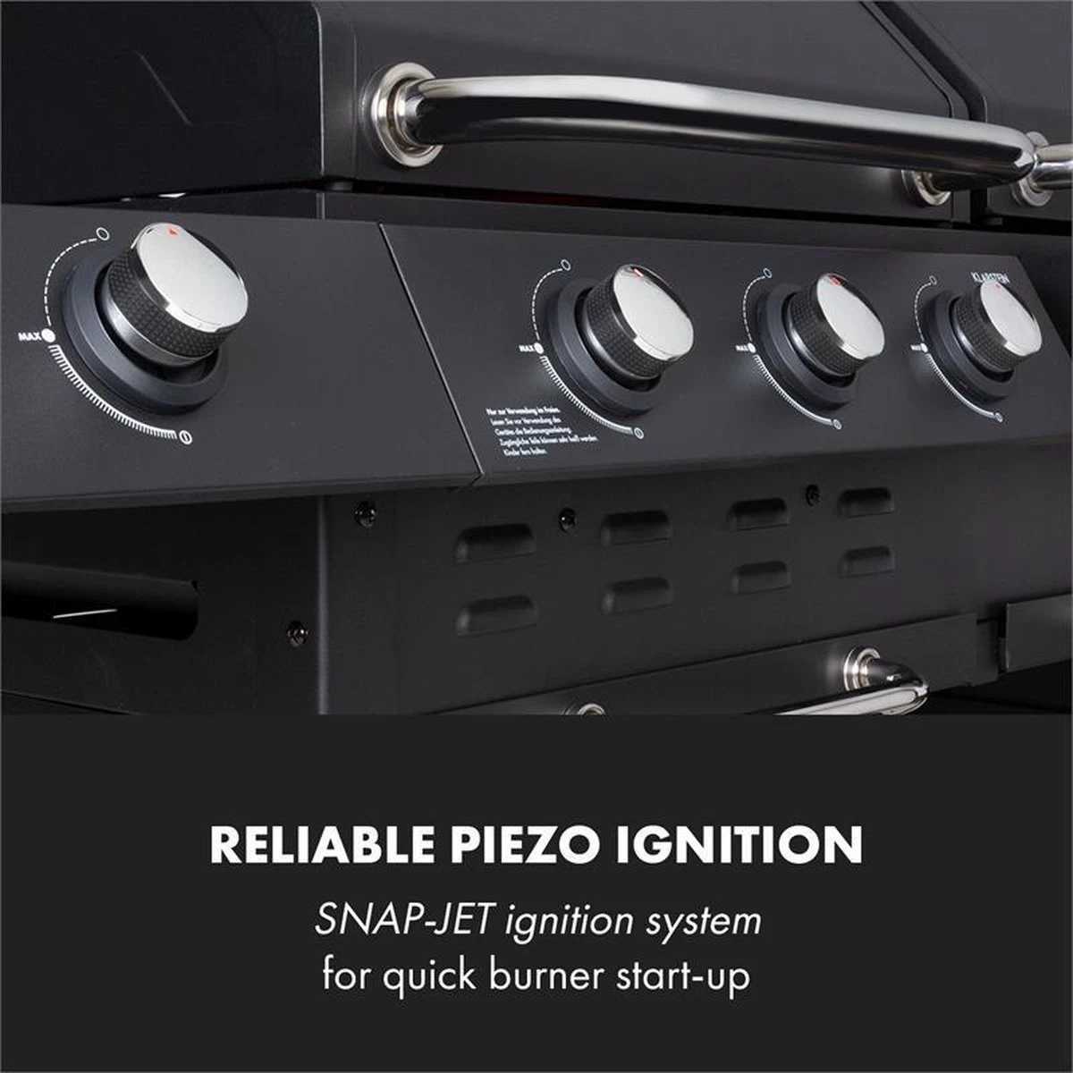 Klarstein Kingsville Double Barbecue - Houtskool- En Gasbarbecue - Smoker BBQ - Inclusief Deksels En Thermometer - Met 2 Roosters - Zwart 5 Klarstein Kingsville Double Barbecue - Houtskool- En Gasbarbecue - Smoker BBQ - Inclusief Deksels En Thermometer - Met 2 Roosters - Zwart - Afbeelding 5