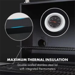 Klarstein Kingsville Double Barbecue - Houtskool- En Gasbarbecue - Smoker BBQ - Inclusief Deksels En Thermometer - Met 2 Roosters - Zwart 17 Klarstein Kingsville Double Barbecue - Houtskool- En Gasbarbecue - Smoker BBQ - Inclusief Deksels En Thermometer - Met 2 Roosters - Zwart -Babyproducten 1200x1200 926