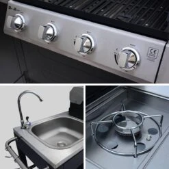 Alice's Garden Gas BBQ D'Artagnan - Zwart - 5 Branders - Buitenkeuken -Babyproducten 1200x1200 930