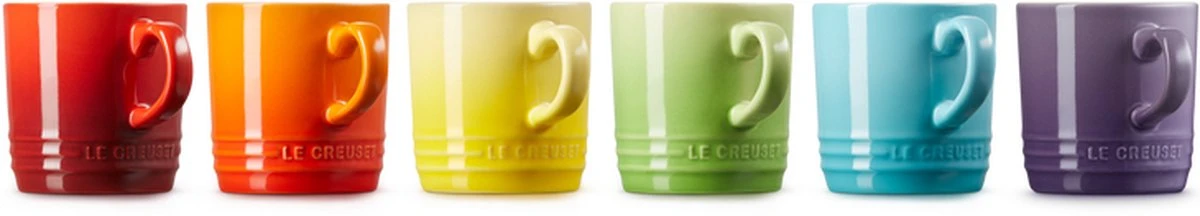 Le Creuset Set Van 6 Koffiebekers 200 Ml Regenboog Kleuren 6 Le Creuset Set Van 6 Koffiebekers 200 Ml Regenboog Kleuren - Afbeelding 6