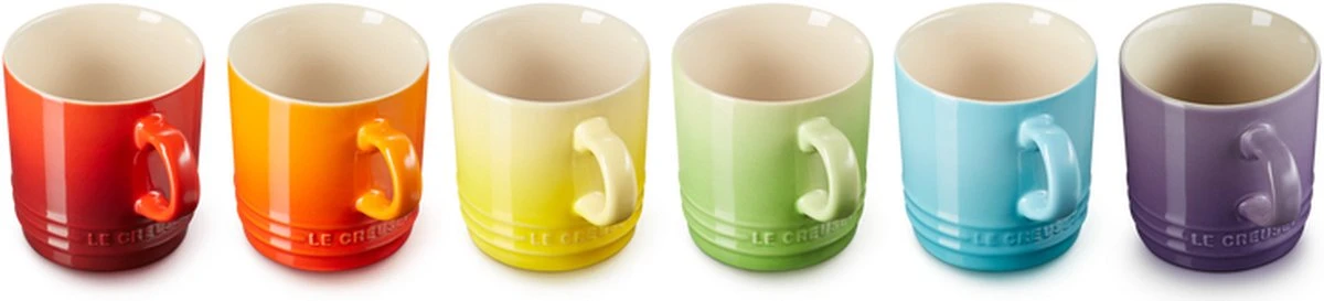 Le Creuset Set Van 6 Koffiebekers 200 Ml Regenboog Kleuren 2 Le Creuset Set Van 6 Koffiebekers 200 Ml Regenboog Kleuren - Afbeelding 2