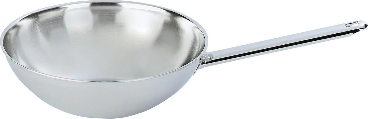 Demeyere Wok - Ø 30 Cm - Vlakke Bodem 1 Demeyere Wok - Ø 30 Cm - Vlakke Bodem