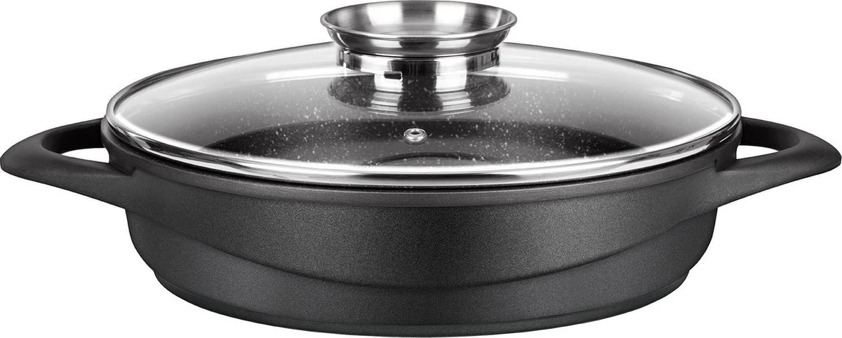 Smile 10-Delige Pannenset - Anti Aanbaklaag - Vaatwasser Bestendig - Zwart - MGK-17 4 Smile 10-Delige Pannenset - Anti Aanbaklaag - Vaatwasser Bestendig - Zwart - MGK-17 - Afbeelding 4