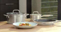 Tefal Virtuoso Pannenset 4-delig - Kookpan Ø 16/20/24 Cm + Steelpan Ø 16 Cm -Babyproducten 1200x633