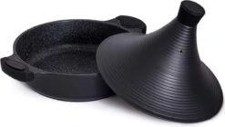 Aluminium Tajine Agadir- Matt Black Geschikt Ook Voor Inductie -Babyproducten 1200x679