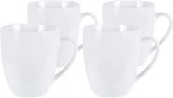 Excellent Houseware Set Van 4x Stuks Bekers/mokken Wit 380 Ml Van Porselein - Melkbekers -Babyproducten 1200x682 2