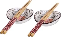 Winkrs | 2 Persoons Japanse Sushi Servies Set (rood) Met Eetstokjes, Kommetjes En Opleggers Voor Stokjes -Babyproducten 1200x740 2