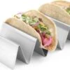 Hendi Taco Houder Ovenbestendig - 4 Vakken - RVS - Professionele Tortilla Houder - 22,5x11,5x(H)5cm