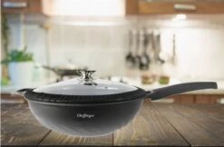 Chefflinger Wokpan - Antiaanbak - 32cm -Babyproducten 1200x787 1