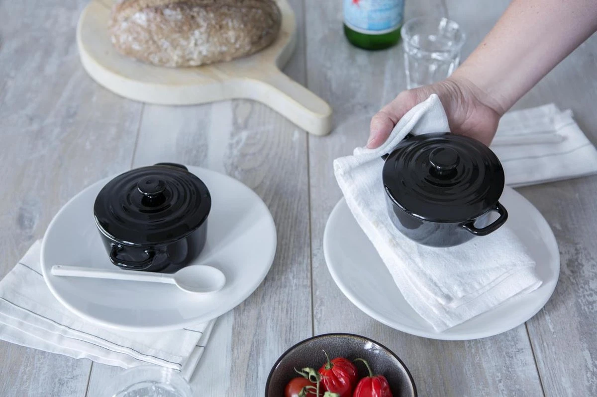 BK Bourgogne Cocotte Ø 10 Cm - 2 Stuks - Zwart - Oven 9 BK Bourgogne Cocotte Ø 10 Cm - 2 Stuks - Zwart - Oven - Afbeelding 9