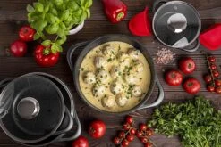 Smile 10-Delige Pannenset - Anti Aanbaklaag - Vaatwasser Bestendig - Zwart - MGK-17 17 Smile 10-Delige Pannenset - Anti Aanbaklaag - Vaatwasser Bestendig - Zwart - MGK-17 -Babyproducten 1200x800 58