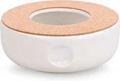 ConBlom Keramische Theepot, Warmer, Theewarmer, Koffiewarmer, Stoofje, Met Kurk-stoofje, Theepot Basis, Theefornuis, Melkwarmer Voor Thuis, Café, Theemelk (zonder Kaars En Theepot) -Babyproducten 1200x814 4