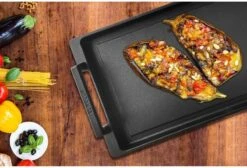 Eurolux Teppanyaki Plaat Met Grepen - 41 X 24 X 2.5 Cm - Zwart - Aluminium - Geschikt Voor Alle Warmtebronnen -Babyproducten 1200x815 1