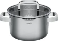 Sola Pannenset Juvia - 4 Delig - Ø 16,16,18,20 Cm - Zilver - RVS - Sandwichbodem -Babyproducten 1200x844
