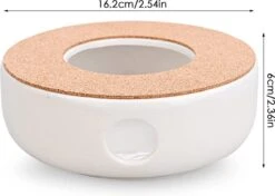 ConBlom Keramische Theepot, Warmer, Theewarmer, Koffiewarmer, Stoofje, Met Kurk-stoofje, Theepot Basis, Theefornuis, Melkwarmer Voor Thuis, Café, Theemelk (zonder Kaars En Theepot) -Babyproducten 1200x855