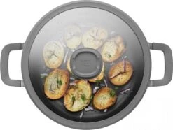 BergHOFF Leo Hapjespan Stone - 28 Cm - Met Glazen Deksel 6 BergHOFF Leo Hapjespan Stone - 28 Cm - Met Glazen Deksel -Babyproducten 1200x904 1