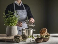 Sola Pannenset Juvia - 4 Delig - Ø 16,16,18,20 Cm - Zilver - RVS - Sandwichbodem -Babyproducten 1200x911