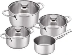 Nieuwe uitgaven 5 Brabantia Futura Kookpannenset - 4 Delig - RVS