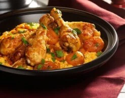 Cosy & Trendy Tajine Zwart / Oranje - Gietijzeren Schaal - Ø25cm - Geschikt Voor Inductie -Babyproducten 1200x944 1