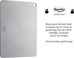 Pizzasteen Van Staal – Pizza Steen - Pizza En Brood Bakken - 40 X 30 X 0,6 Cm - Cadeau Voor Man - Kitchen Steel By Qwality -Babyproducten 1200x944 3