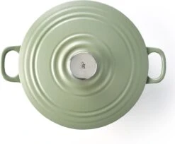 BK Bourgogne Braadpan Ø 24 Cm - Groen - Gietijzer - Inductie -Babyproducten 1200x993