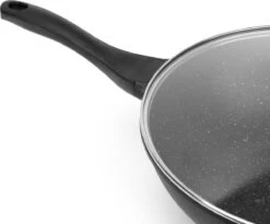 Swiss Pro+ Wokpan - Met Glazen Deksel - 28cm - Zwart 7 Swiss Pro+ Wokpan - Met Glazen Deksel - 28cm - Zwart -Babyproducten 1200x997 3