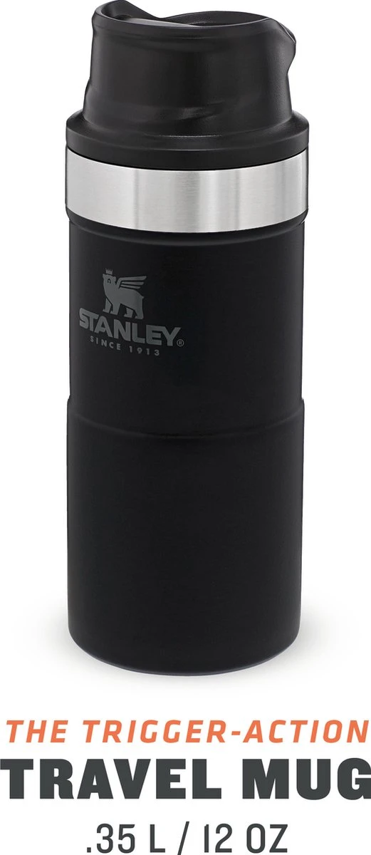 Stanley Trigger-Action Travel Mug 0.47L - Thermosfles - Matt Black 13 Stanley Trigger-Action Travel Mug 0.47L - Thermosfles - Matt Black - Afbeelding 13
