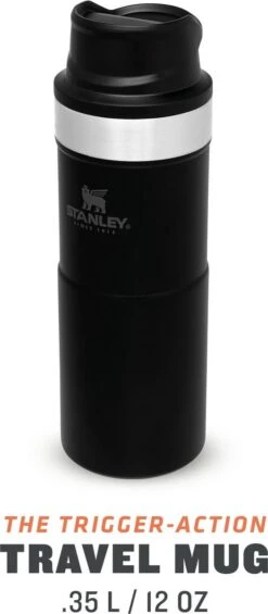 Stanley Trigger-Action Travel Mug 0.35L - Thermosfles - Matt Black -Babyproducten 525x1200