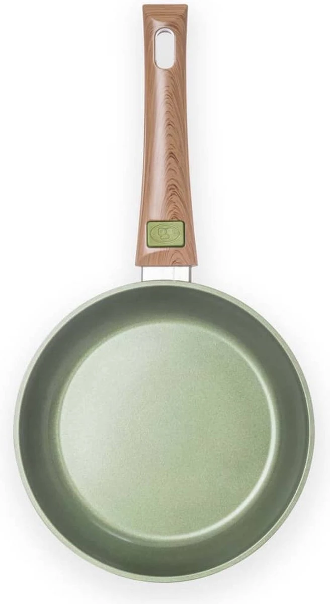 Just Vegan Koekenpan ECO Met Afneembaar Handvat 20 Cm Aluminium Groen 3 Just Vegan Koekenpan ECO Met Afneembaar Handvat 20 Cm Aluminium Groen - Afbeelding 3