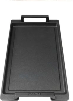 Eurolux Teppanyaki Plaat Met Grepen - 41 X 24 X 2.5 Cm - Zwart - Aluminium - Geschikt Voor Alle Warmtebronnen -Babyproducten 878x1200