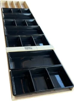 Sjoelbak - Borrelsjoelbak - Hapjesplank - Borrelplank - Mini Sjoelbak 120 Cm Met Zwarte Bakjes - Kleine Sjoelbakken -Babyproducten 882x1200